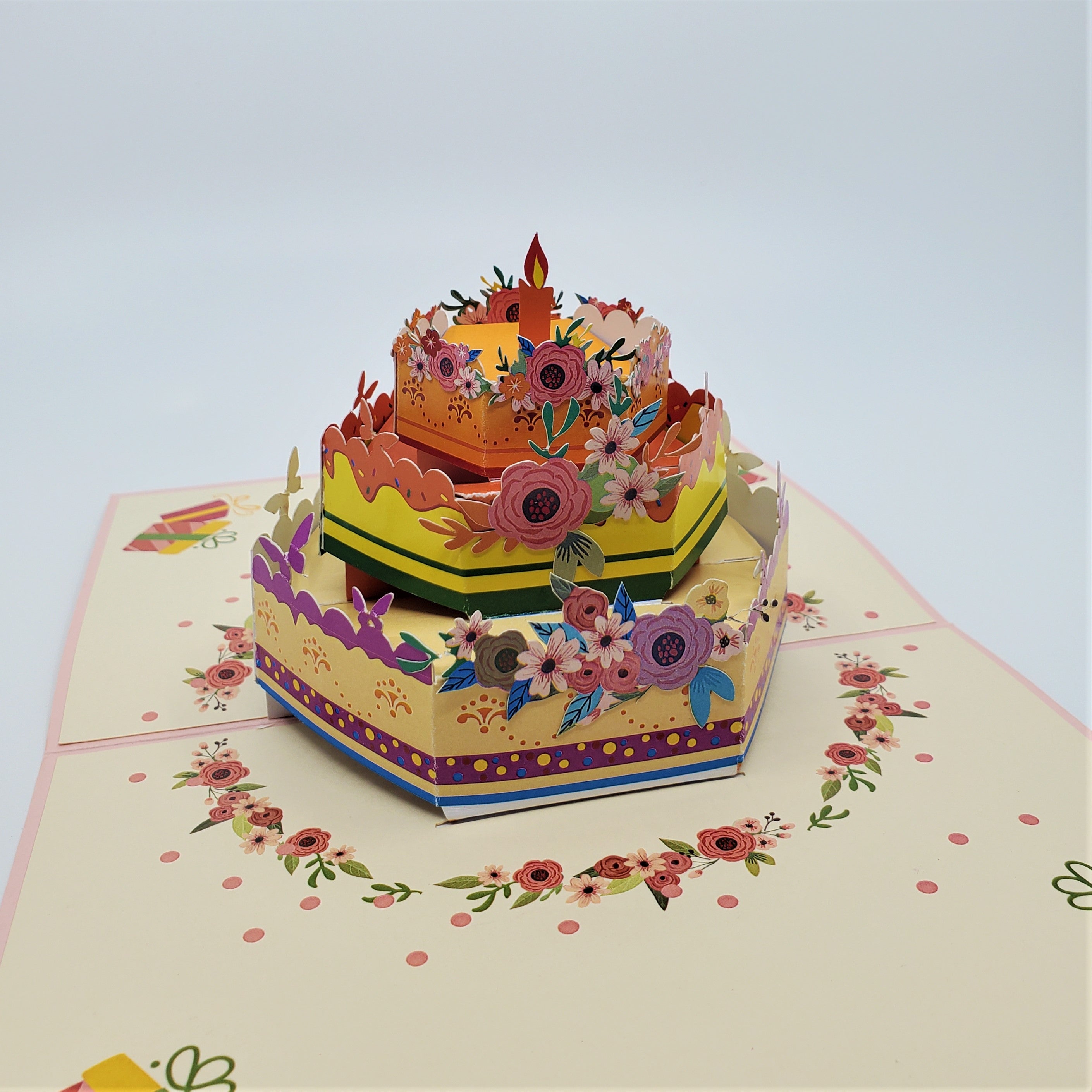 Birthday Cake 3D Pop-up Greeting Card