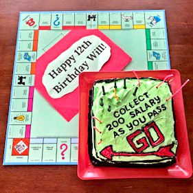 Monopoly Money Cake