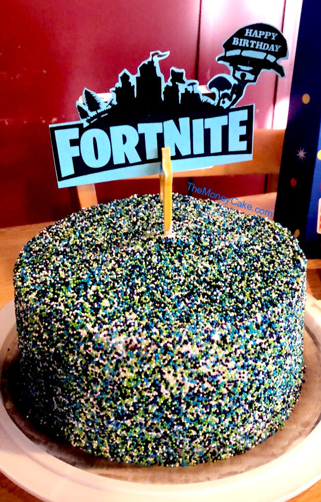 Fortnite-theme Money Cake Surprise