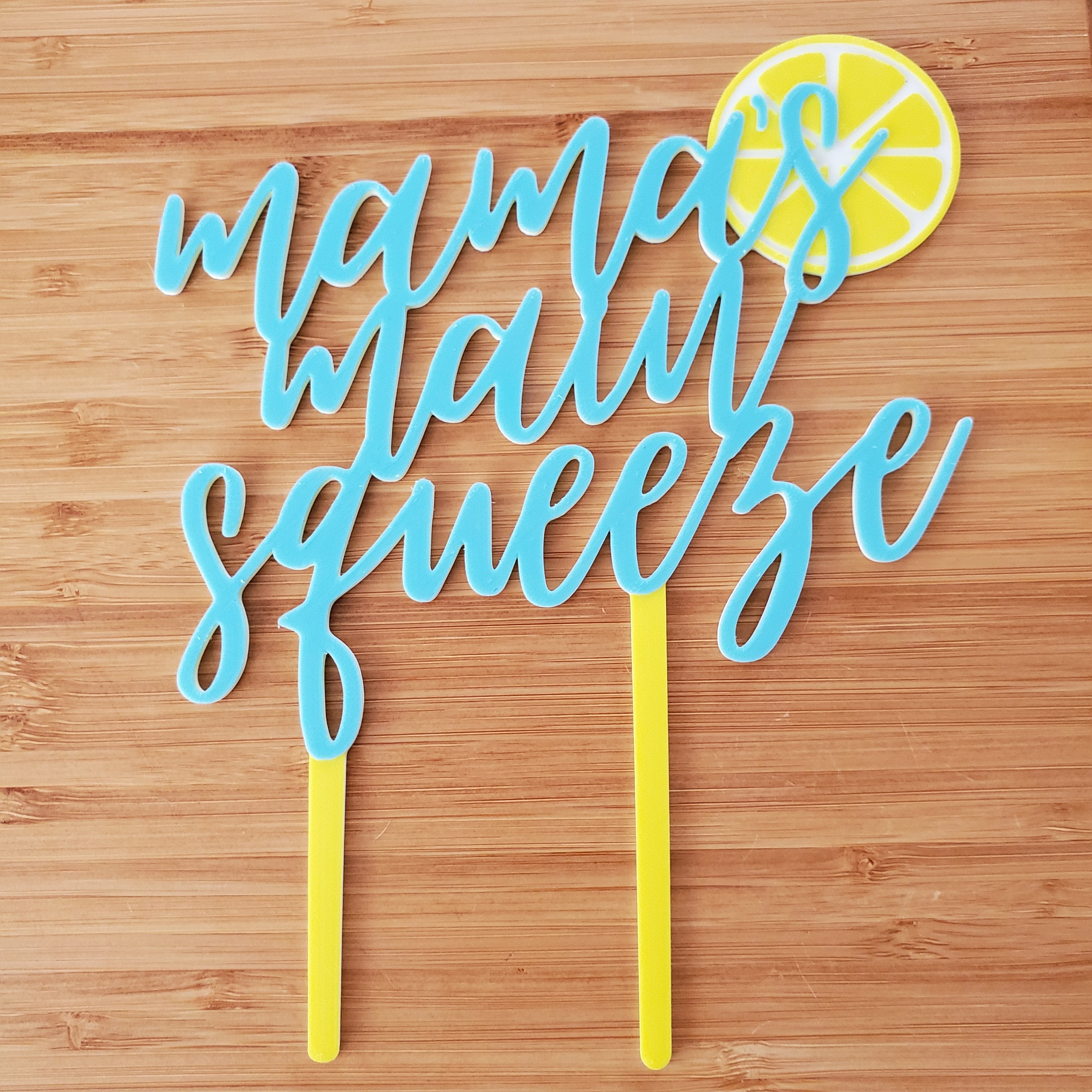 Mama's Main Squeeze-Lemon Theme Baby Shower Cake Topper