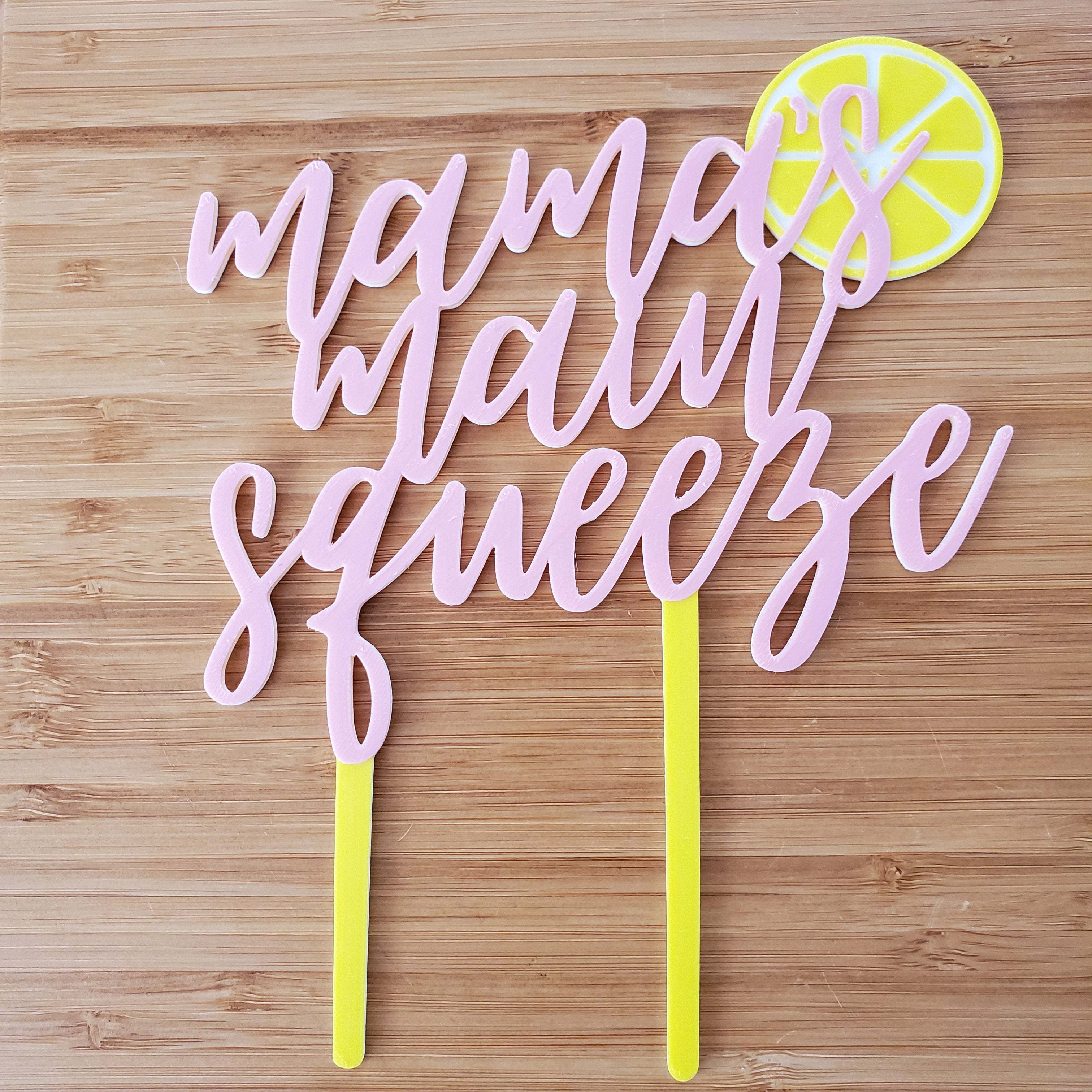 Mama's Main Squeeze-Lemon Theme Baby Shower Cake Topper