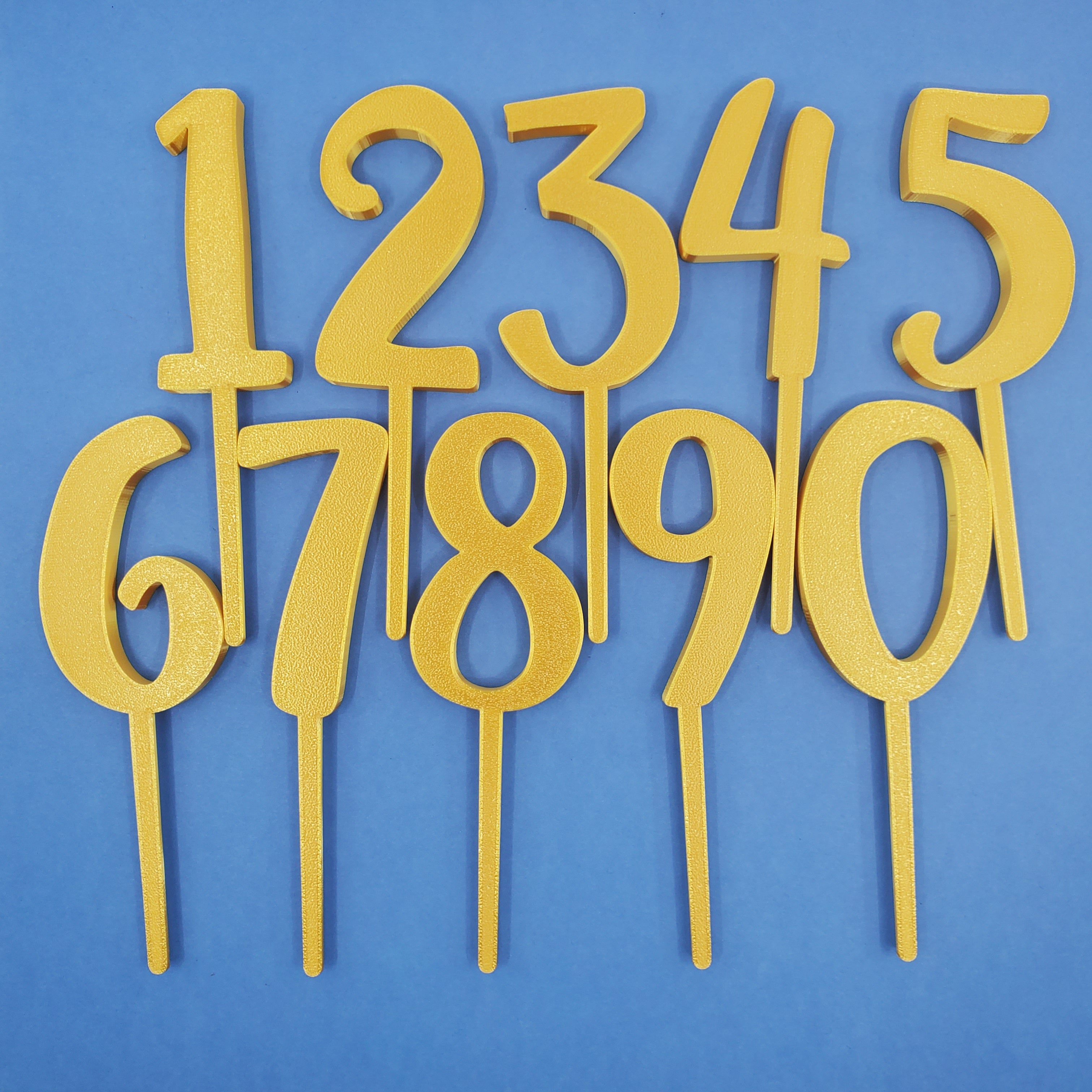 Number Cake Toppers (Set of 10)