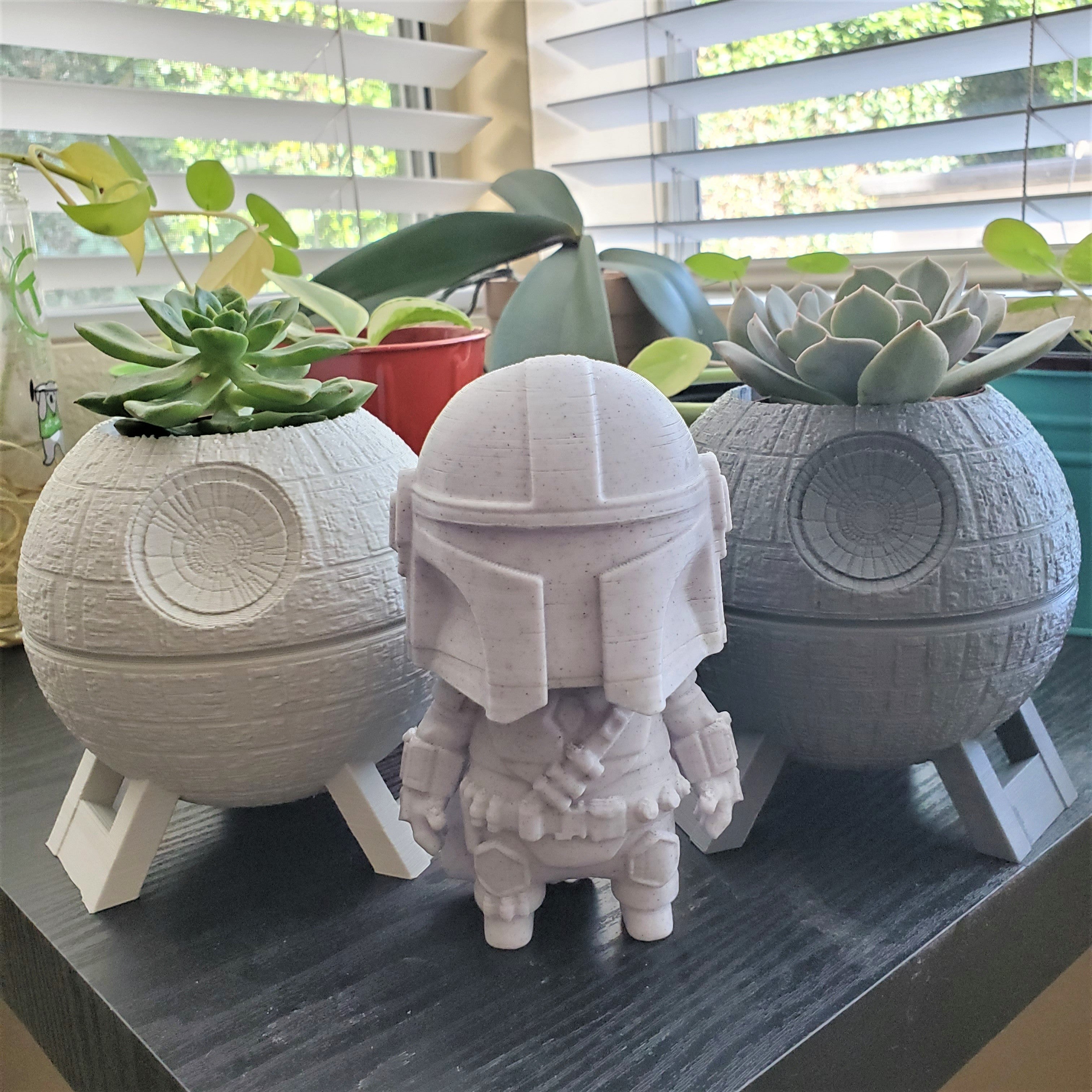 Death Star Inspired Succulent Planter