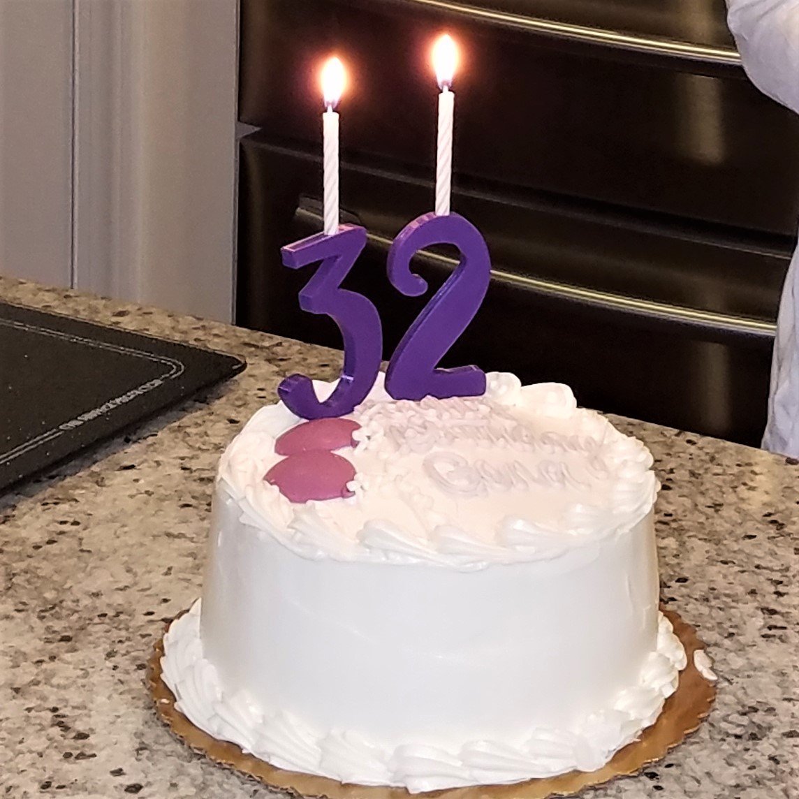 Birthday Number Cake Topper & Candle Holder (3"/Individual) The Money Cake 1 Purple 