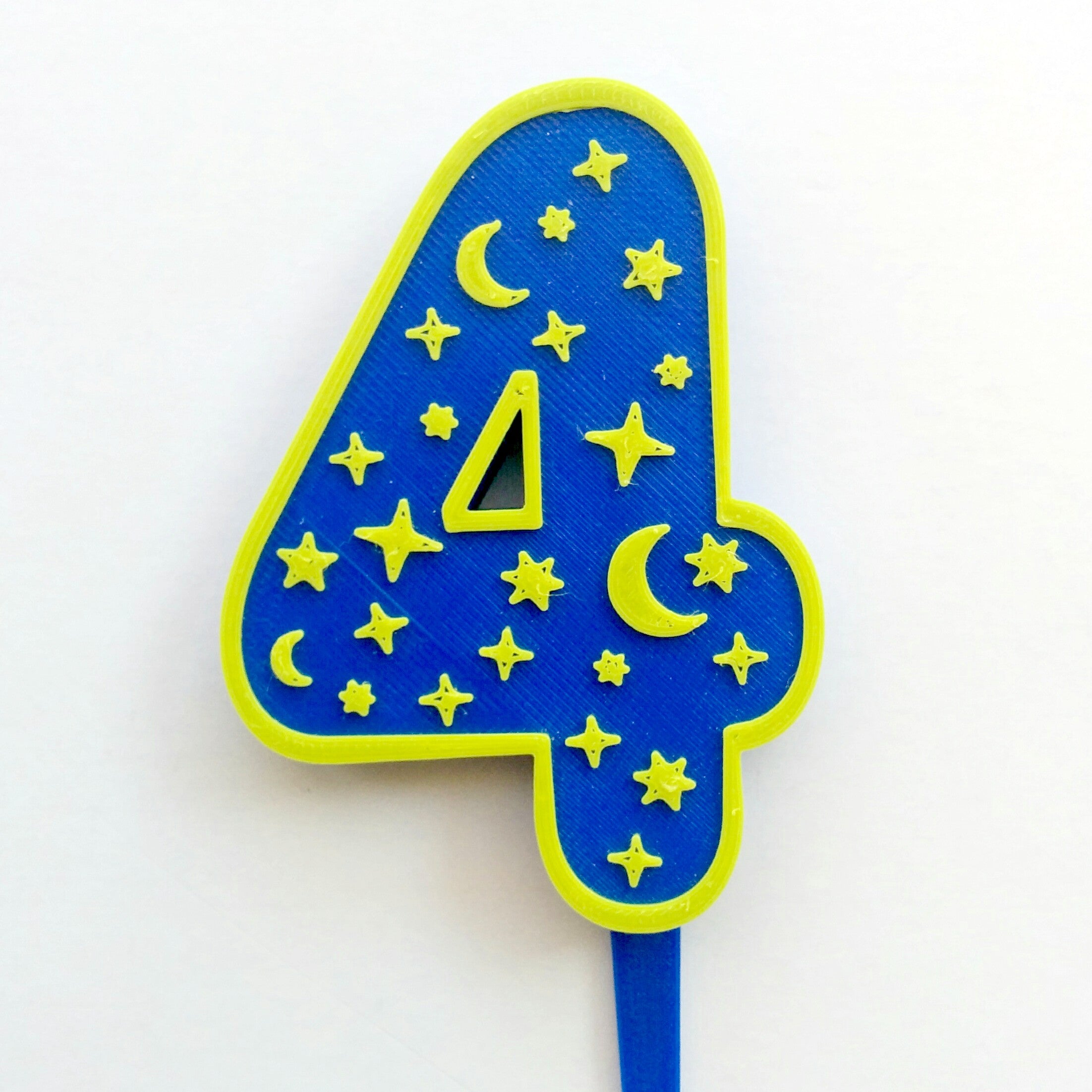 Moons and Stars Number Cake Topper & Candle Holder