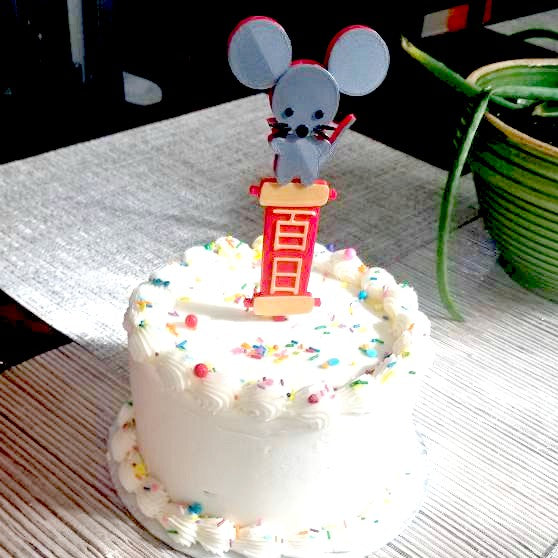 Year of the Rat Cake Topper & Candle Holder