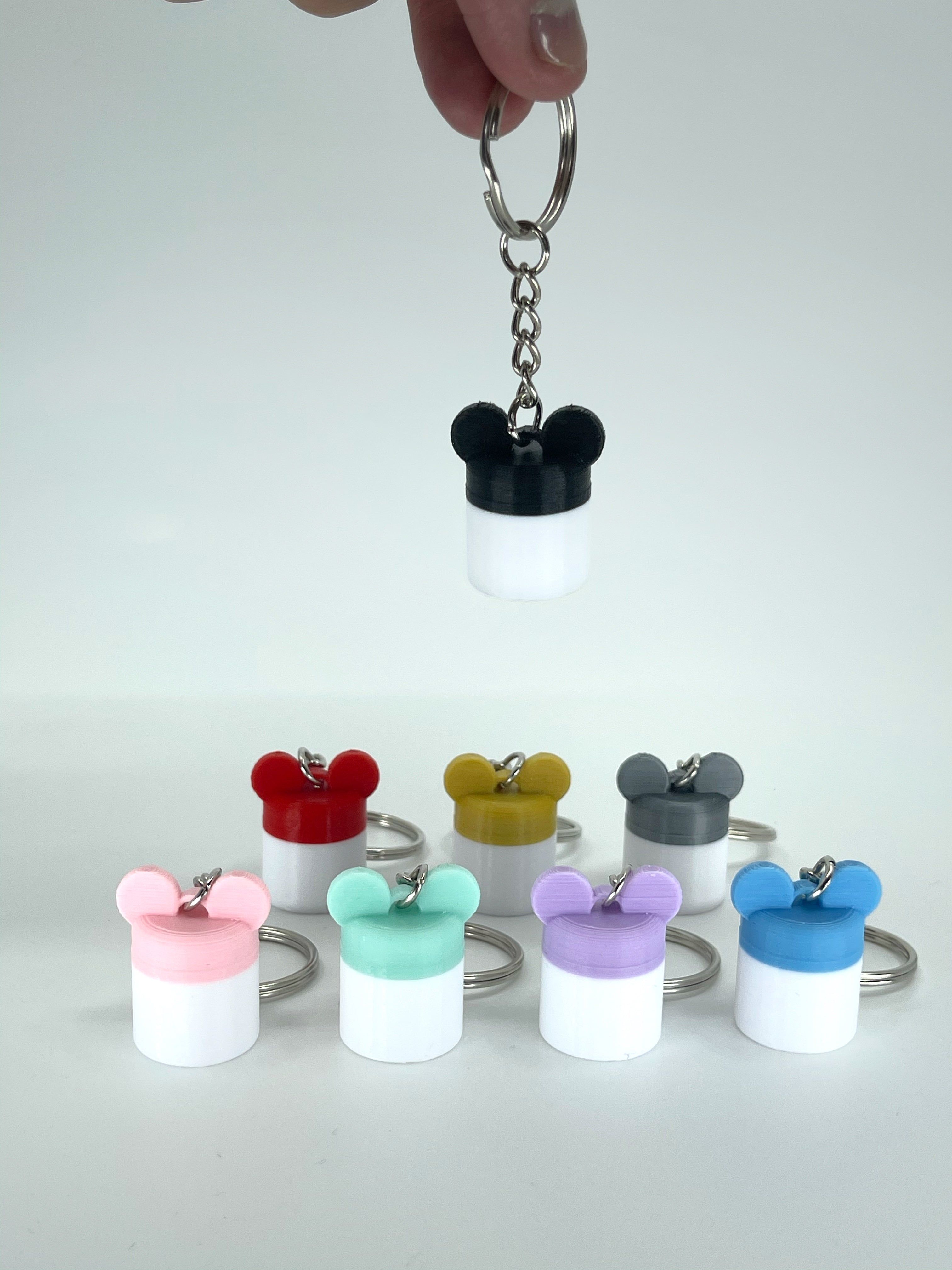 Mouse Ears: ChapStick Cap Cover Keychains