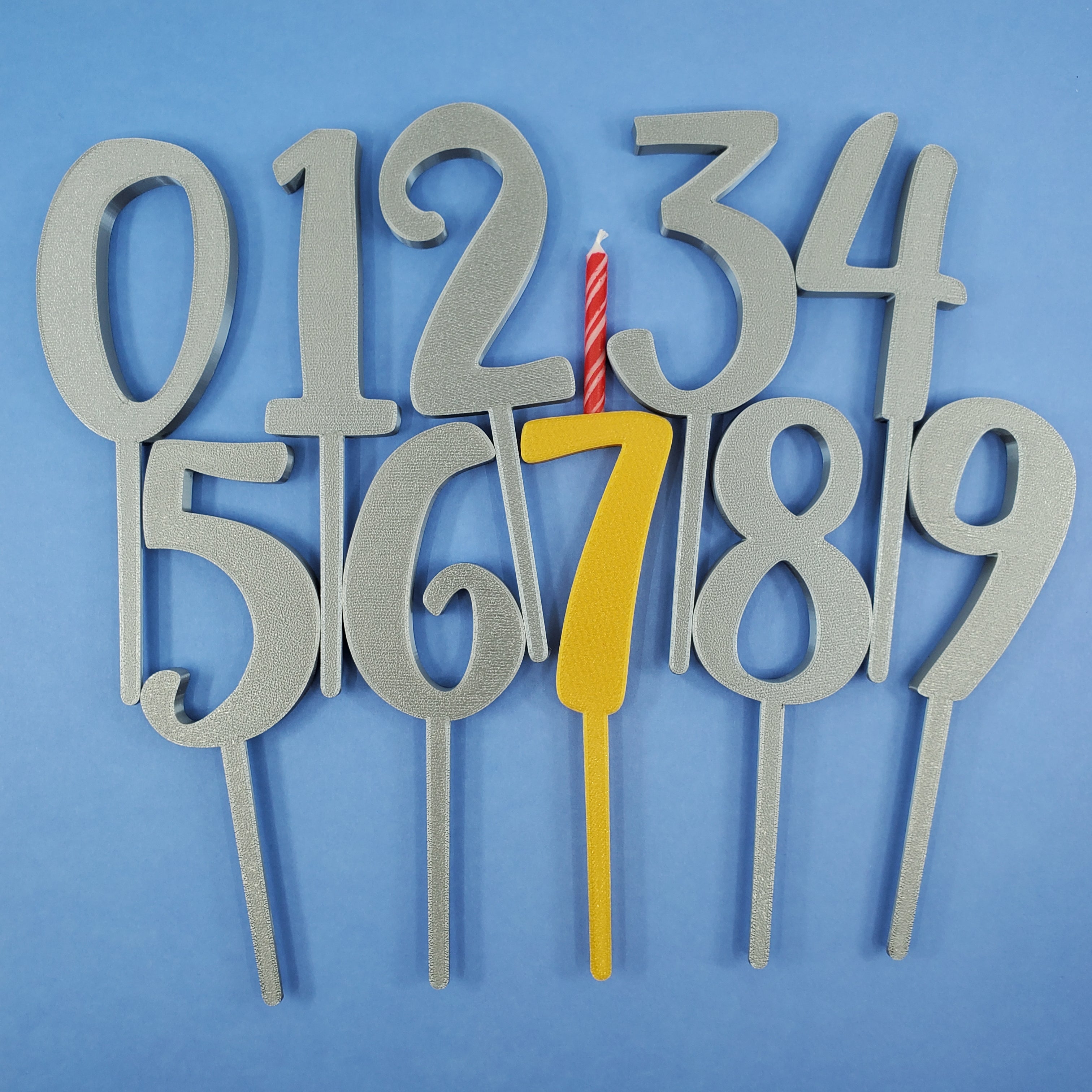 Number Cake Toppers (Set of 10)