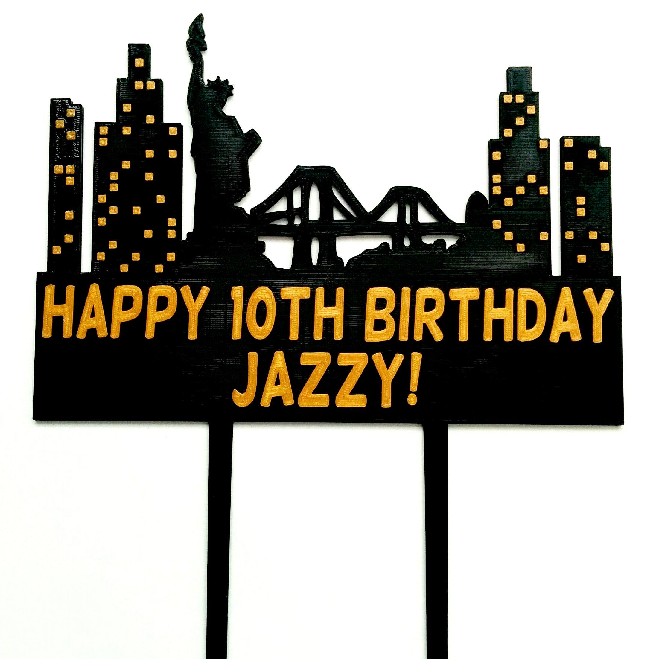 City Skyline Silhouette Cake Topper - New York City Skyline