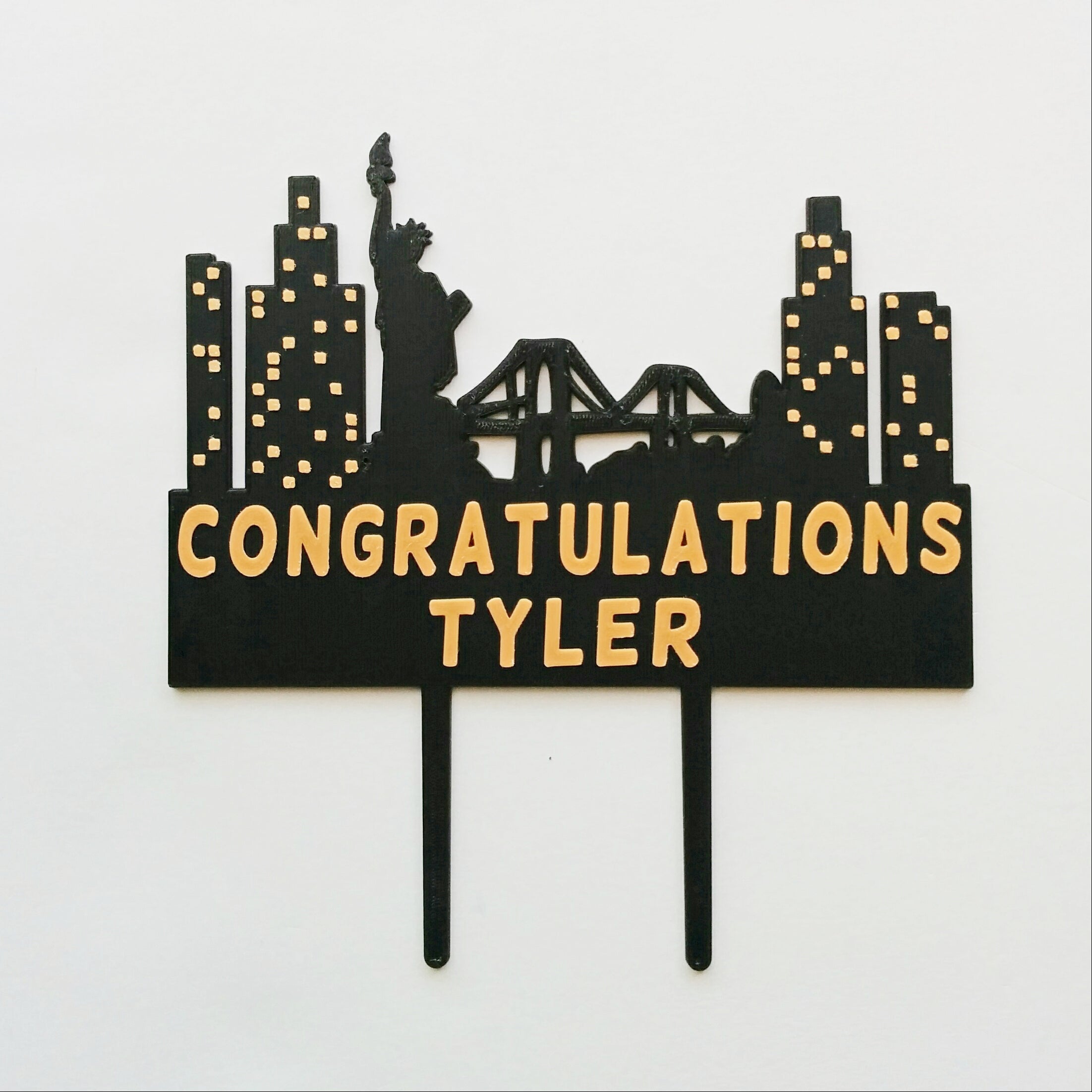 City Skyline Silhouette Cake Topper - New York City Skyline