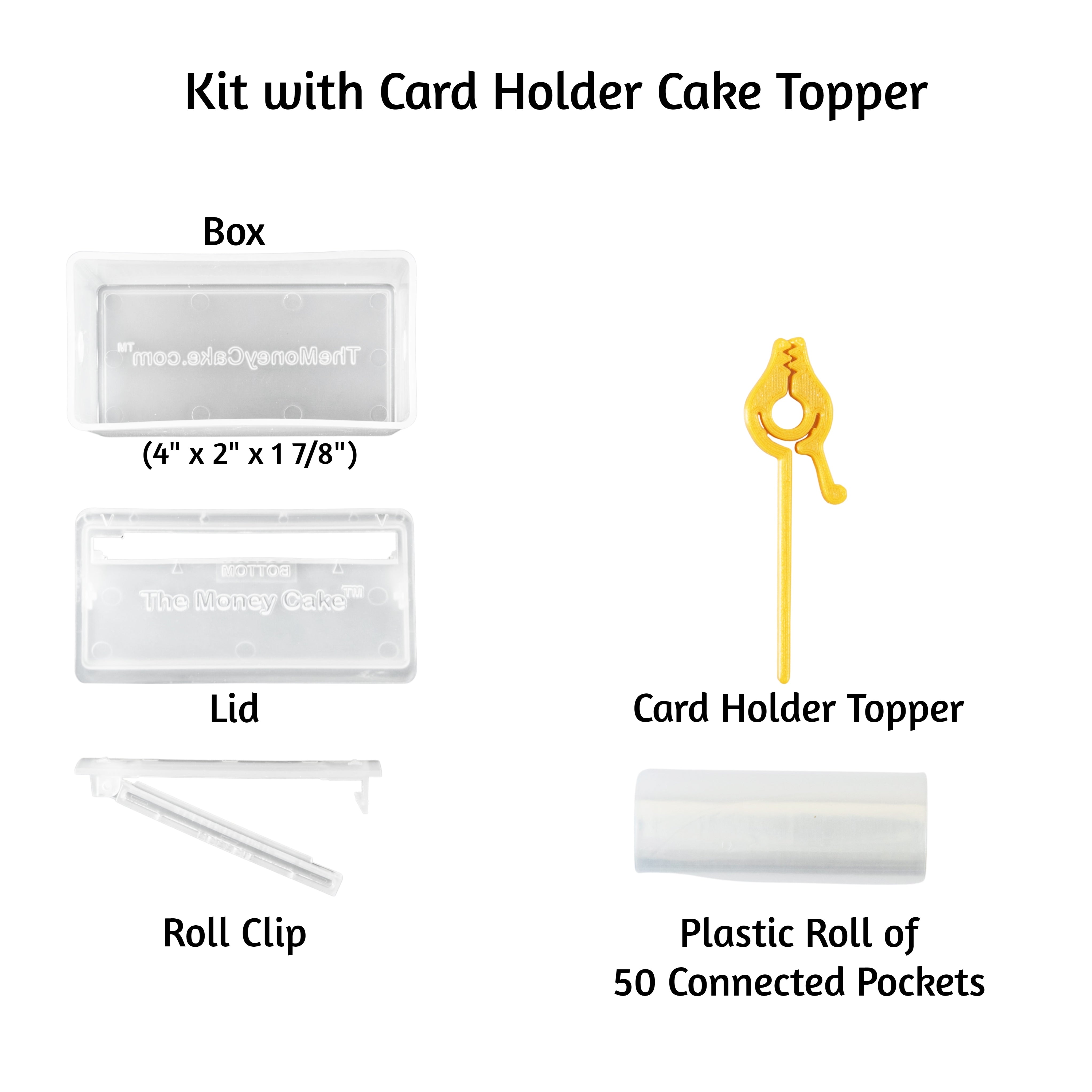 Custom Birthday Topper & Card Holder Money Cake Bundle