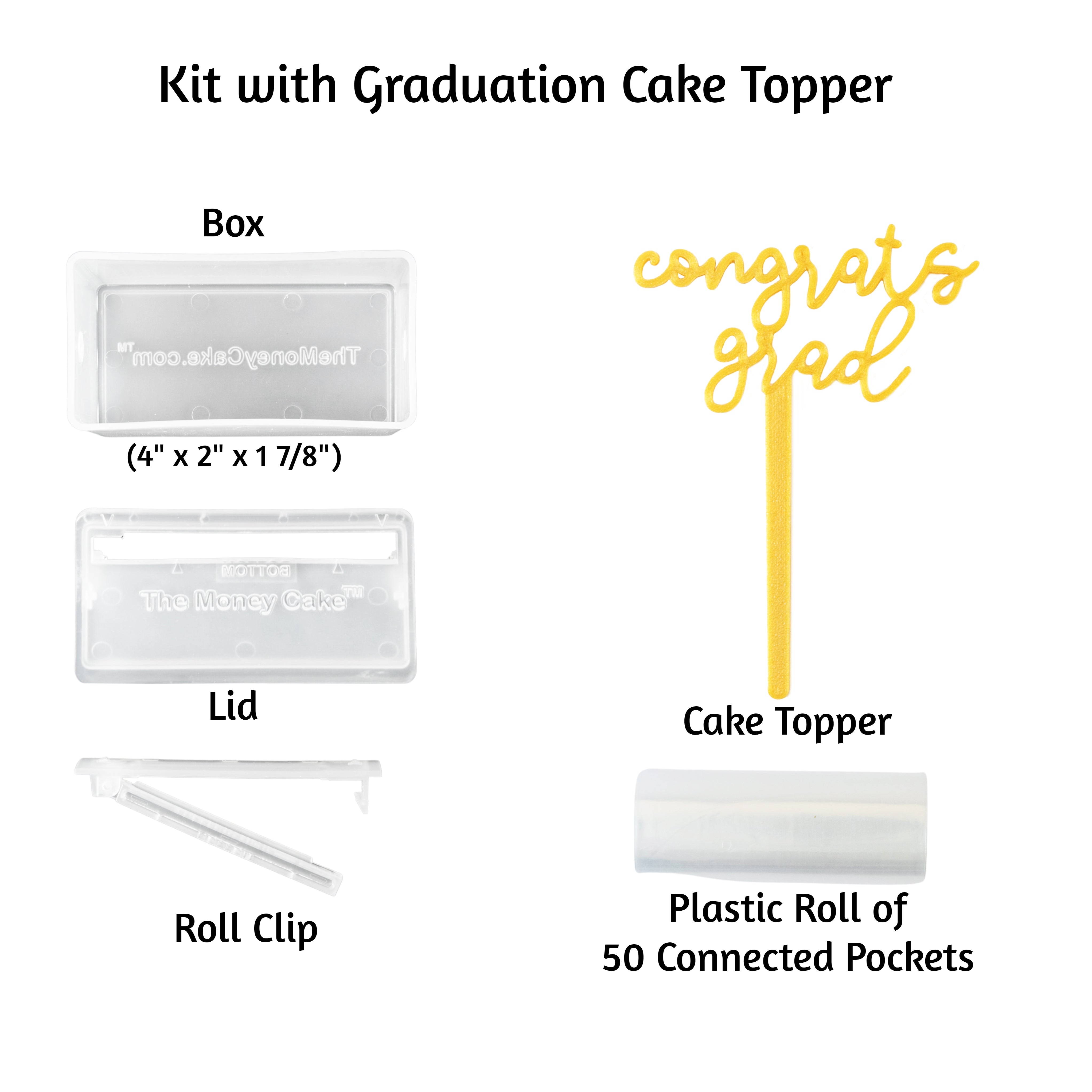 Money Pulling Cake Kit - Surprise Box™ with Graduation Cake Topper