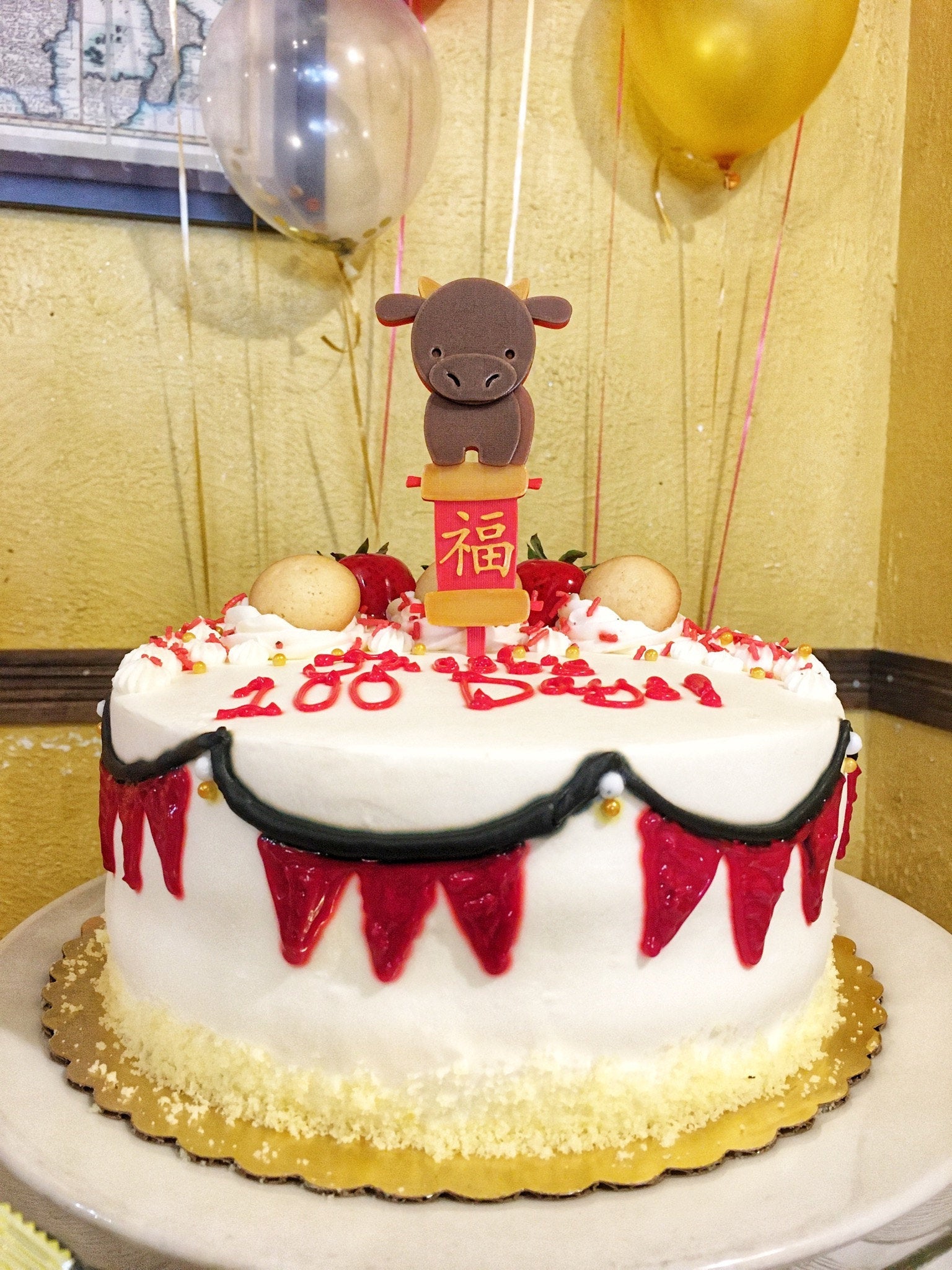 Year of The Ox Cake Topper & Candle Holder