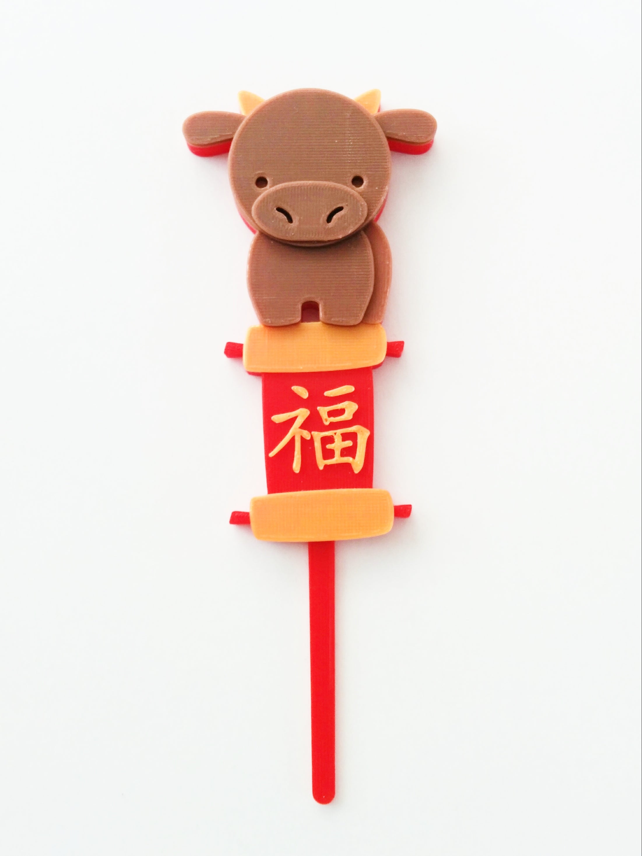 Year of The Ox Cake Topper & Candle Holder